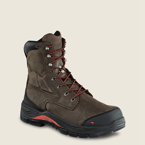 Botas de Seguridad Red Wing Hombre Grises Oscuro - King Toe® Adc - 8-Inch Waterproof Csa Metguard To